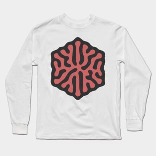 Reaction-Diffusion Hexagon (Rose Gold) Long Sleeve T-Shirt